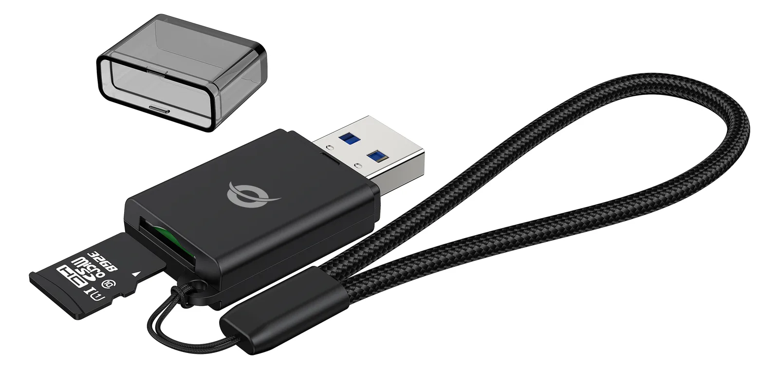 Conceptronic Card USB-A -> Micro SD/TF 3.0 schwarz - Card-Reader - Secure Digital (SD), Ansicht 3