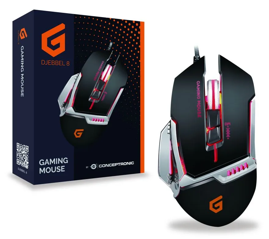 Conceptronic DJEBBEL 8 - Maus - ergonomisch - optisch, Ansicht 3