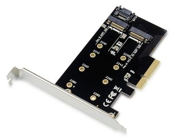 Conceptronic EMRICK 2-in-1-M.2-SSD-PCIe-Adapter SATA AHCI NVMe - PCIe - M.2 - PCIe 3.0 - Passiv - China - JMB585 von LumaTech