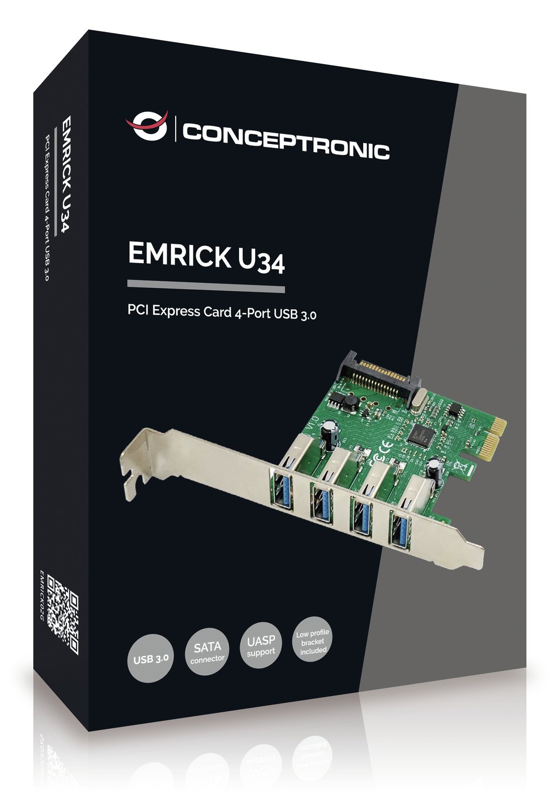 Conceptronic Emrick U34 - USB-Adapter - PCIe Low-Profile von LumaTech