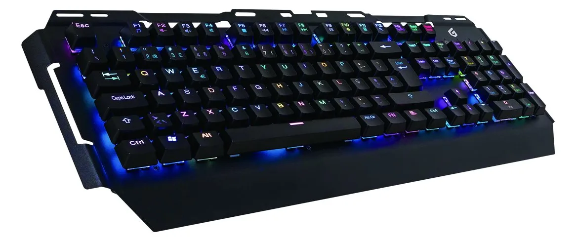 Conceptronic KRONIC - Tastatur - Hintergrundbeleuchtung - USB - blauer Schalter -Schwarz - TL: Portugiesisch, QWERTY, Ansicht 3
