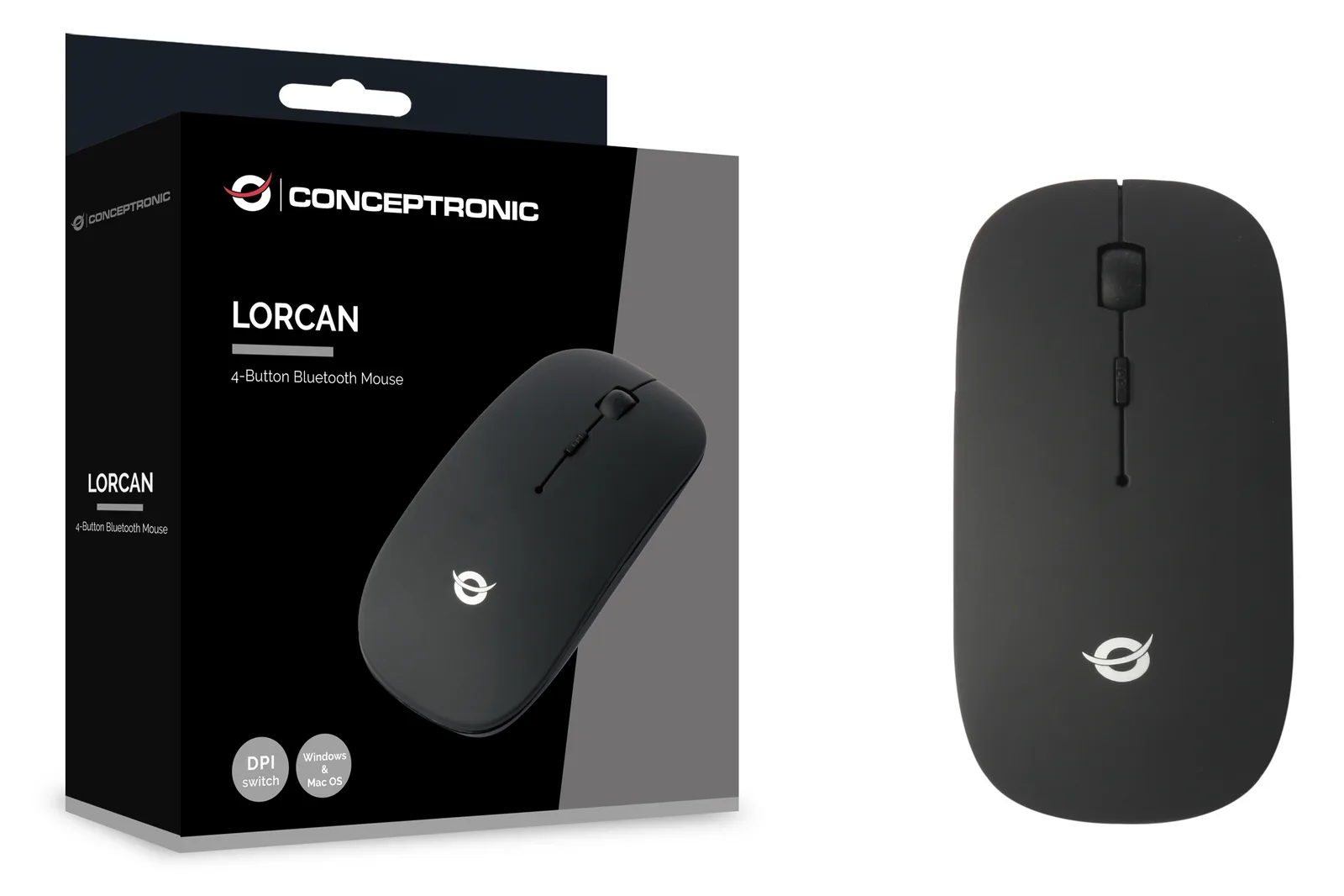 Conceptronic LORCAN - Maus - ergonomisch - rechts- und linkshändig, Ansicht 4