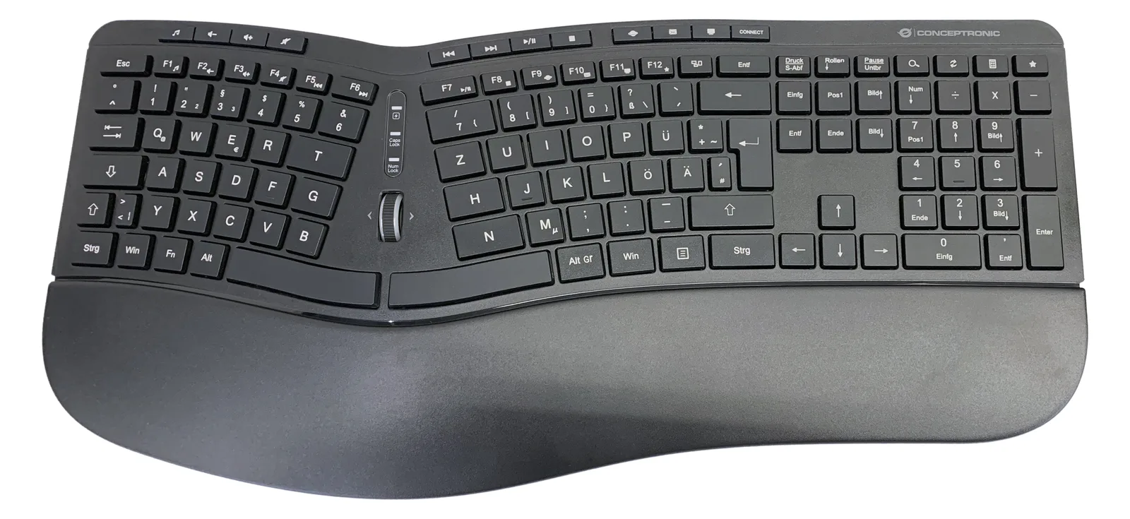 Conceptronic ORAZIO ERGO Kabelloses Set aus ergonomischer Tastatur und vertikaler Maus - TL: Deutsch, QWERTZ, Ansicht 3