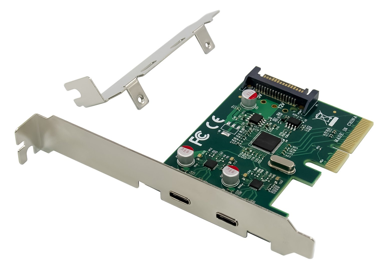 Conceptronic PCI Express Card 2xPort USB 3.2 Gen2 Typ-C sw - Serial ATA - SATA von LumaTech
