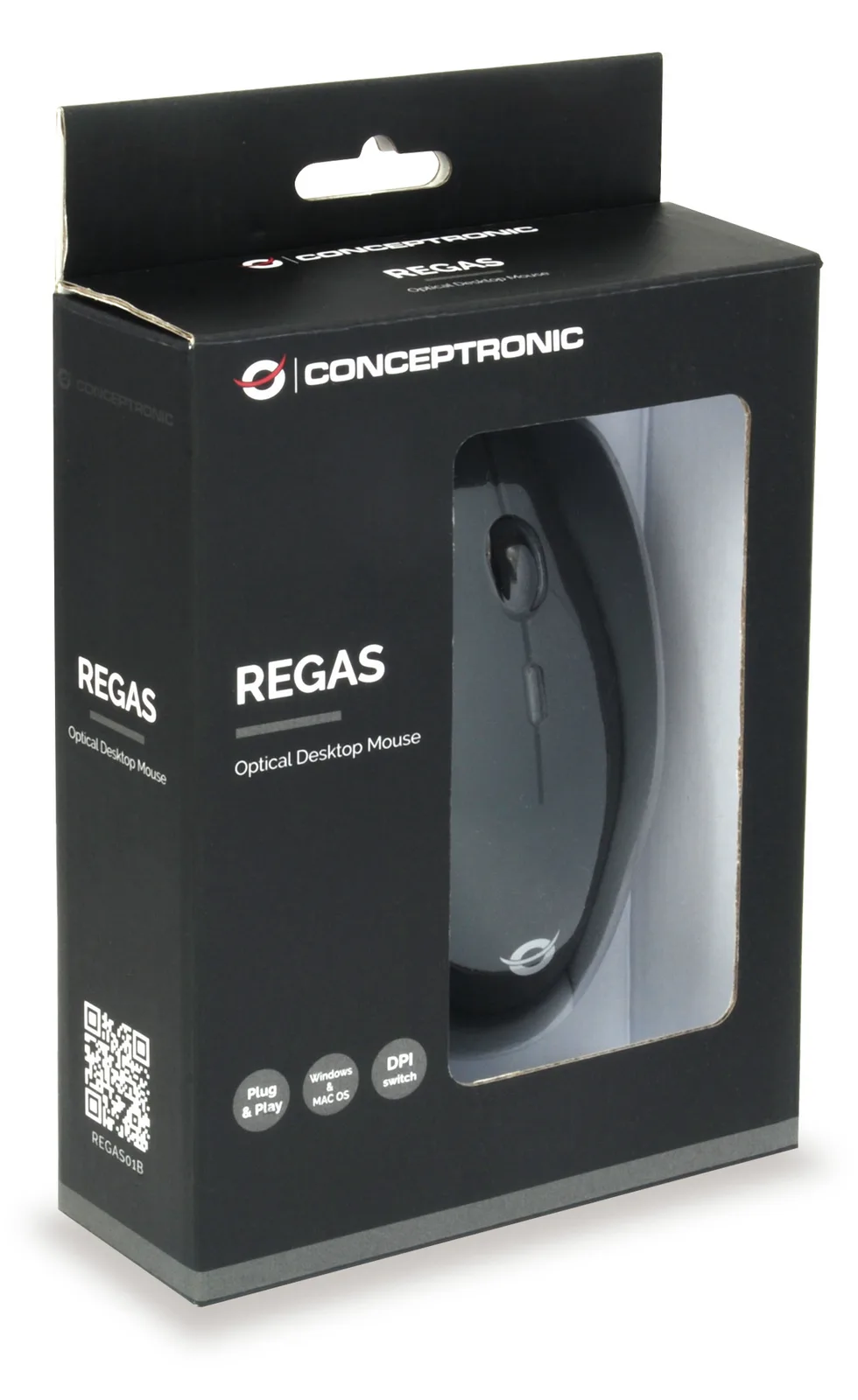 Conceptronic REGAS E4 - Maus - rechts- und linkshändig, Ansicht 2