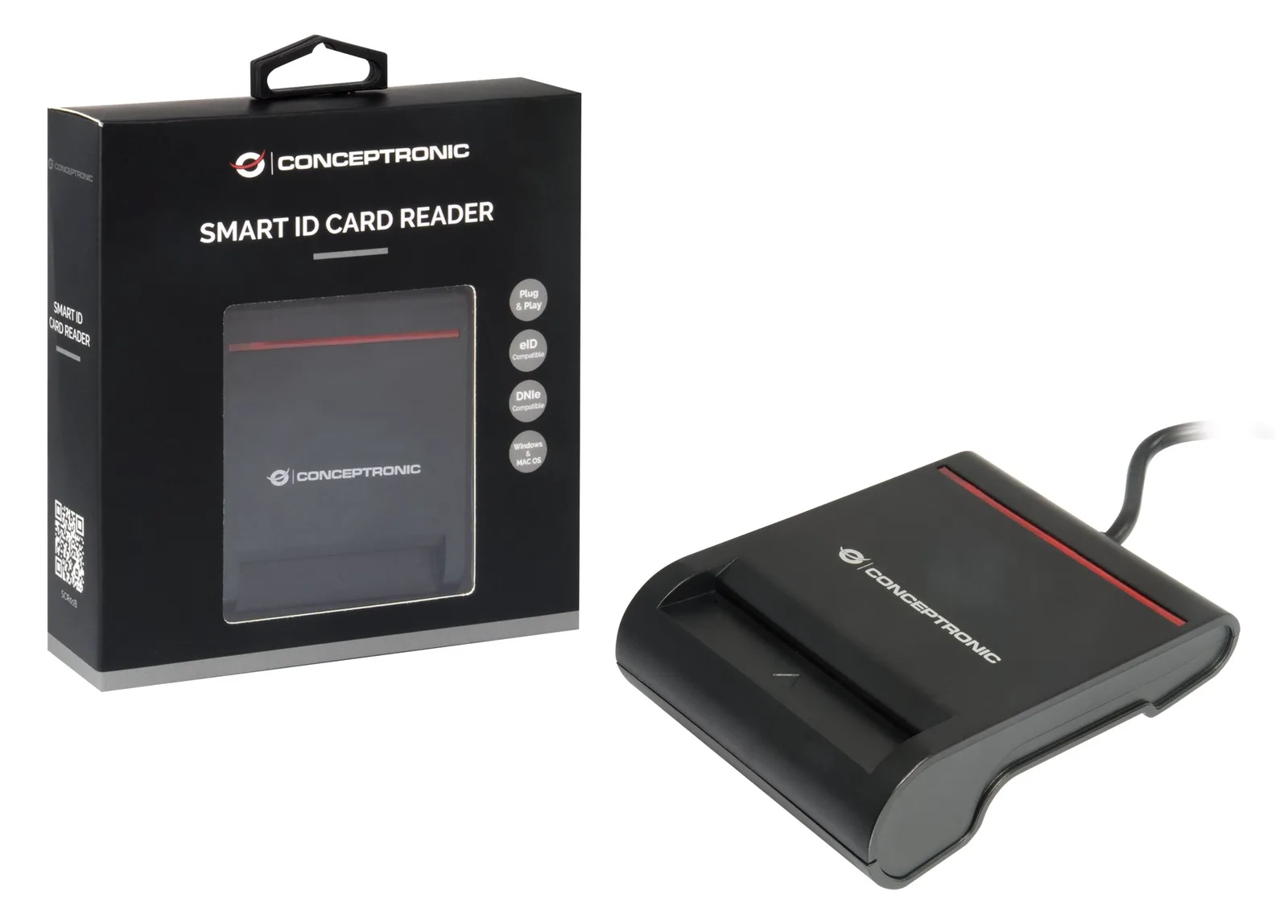 Conceptronic SCR01B - SmartCard-Leser - USB 2.0, Ansicht 3