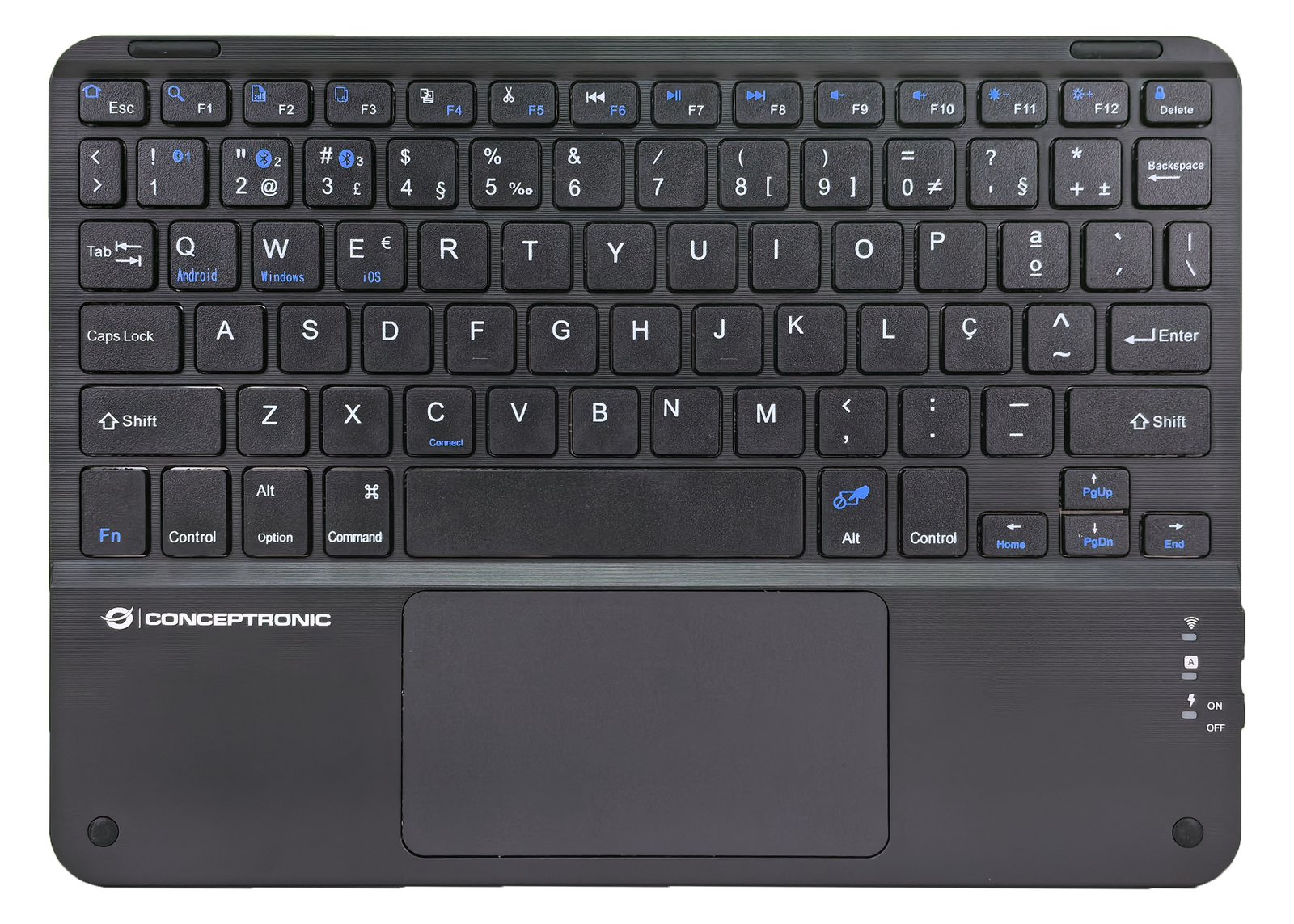 Conceptronic Wireless Tastatur 10 schwarz - Tastatur - TL: Portugiesisch, QWERTY
