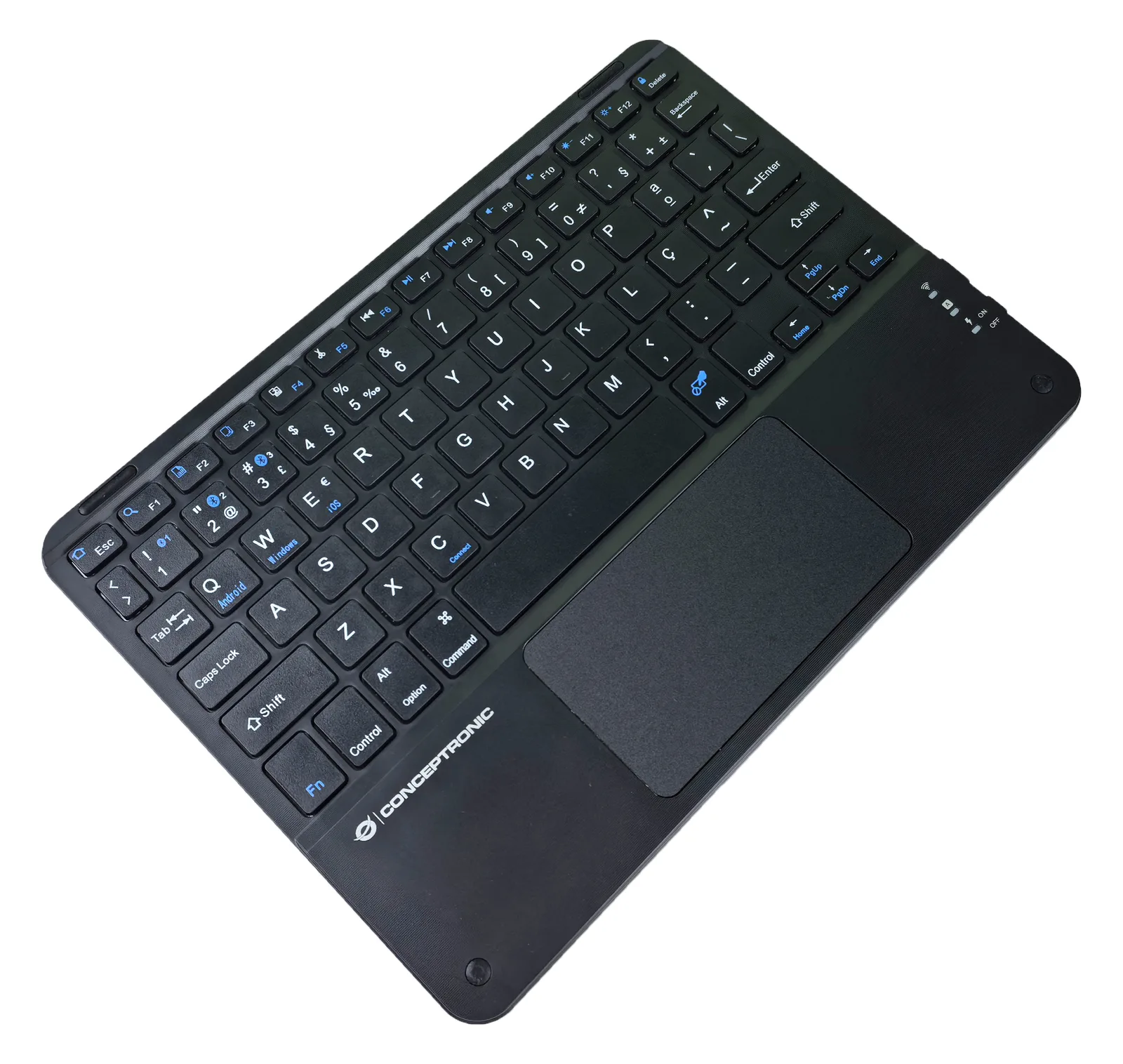 Conceptronic Wireless Tastatur 10 schwarz - Tastatur - TL: Portugiesisch, QWERTY, Ansicht 2