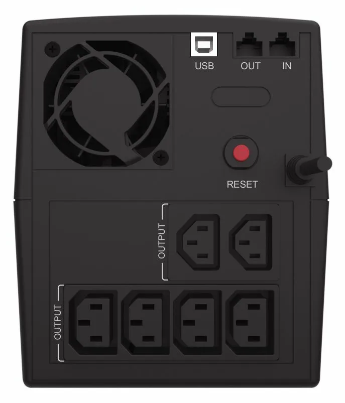 Conceptronic ZEUS USV IEC Start/LAN sw - (Offline-) USV, Ansicht 2