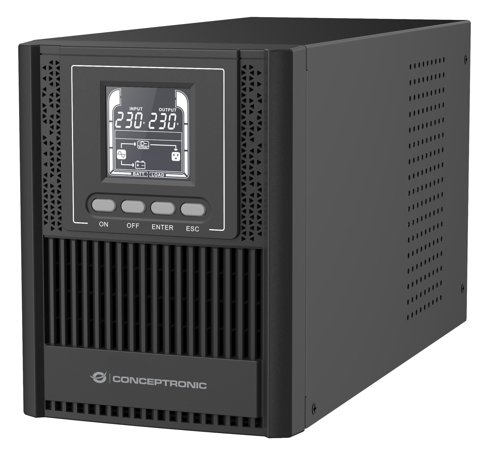 Conceptronic ZEUS USV Online UPS IEC EPO Port - (Offline-) USV - Energiespar-Modus - 1000VA 900W