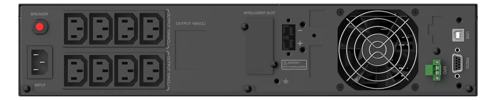 Conceptronic ZEUS USV Online UPS IEC EPO Port - Online USV - Rack-Modul - 2000VA 2000W, Ansicht 3
