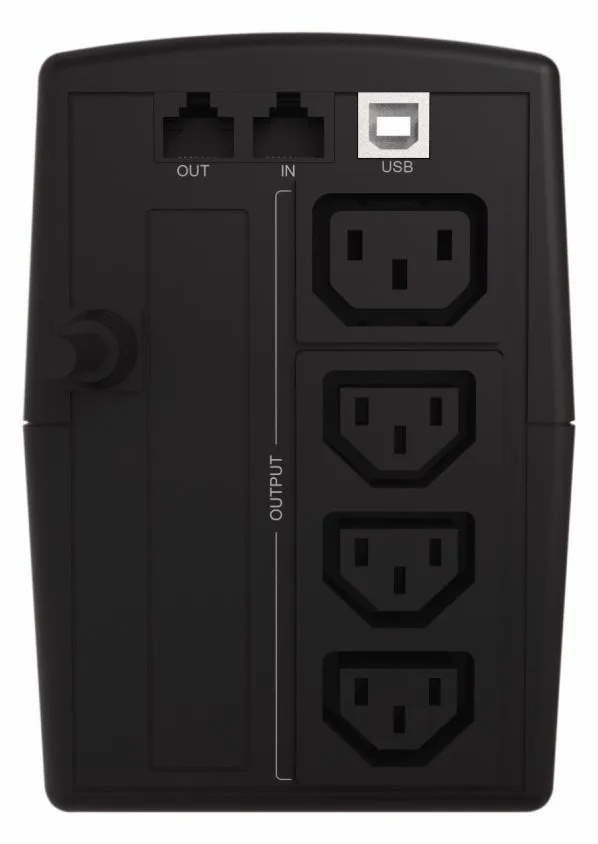 Conceptronic ZEUS USV Schuko IEC Start/LAN sw - (Offline-) USV, Ansicht 2
