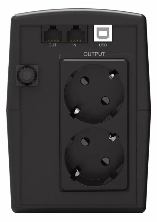 Conceptronic ZEUS USV Schuko UPS Start/LAN sw, Ansicht 2