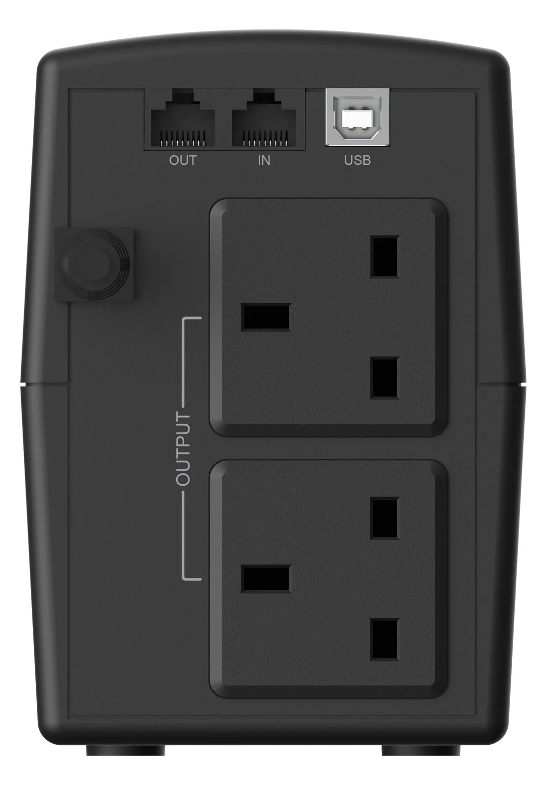 Conceptronic ZEUS01G 650VA 360W USV - 2x UK-Steckdosen - HID-USB - RJ45 Ein/Aus - mit AVR-Funktion - Line-Interaktiv, Ansicht 2
