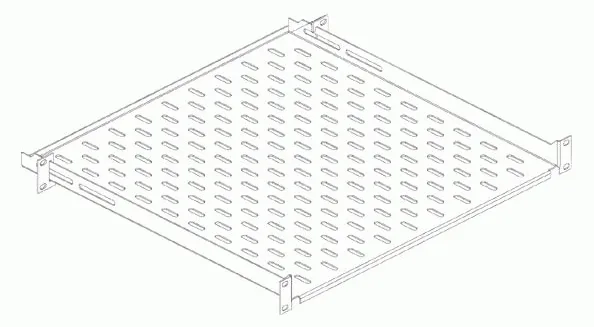 Conteg 19 Shelf 1U 150mm 20kg with backing - Schwarz - 20 kg - 1U - 482,6 x 150 x 44,45 mm, Ansicht 2