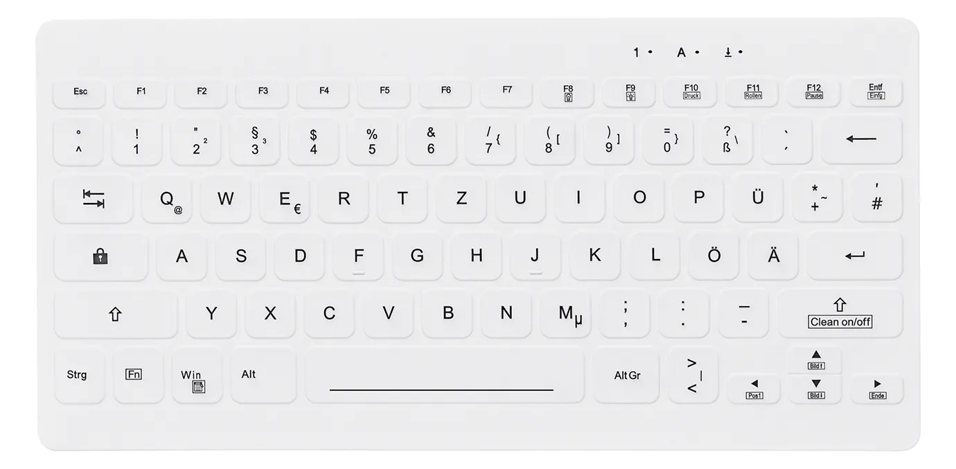 Contour AK-C4112F-FU1-W/GE - wischdesinfizierbar -wireless - weiß Tastatur - TL: Deutsch, QWERTZ, Ansicht 2