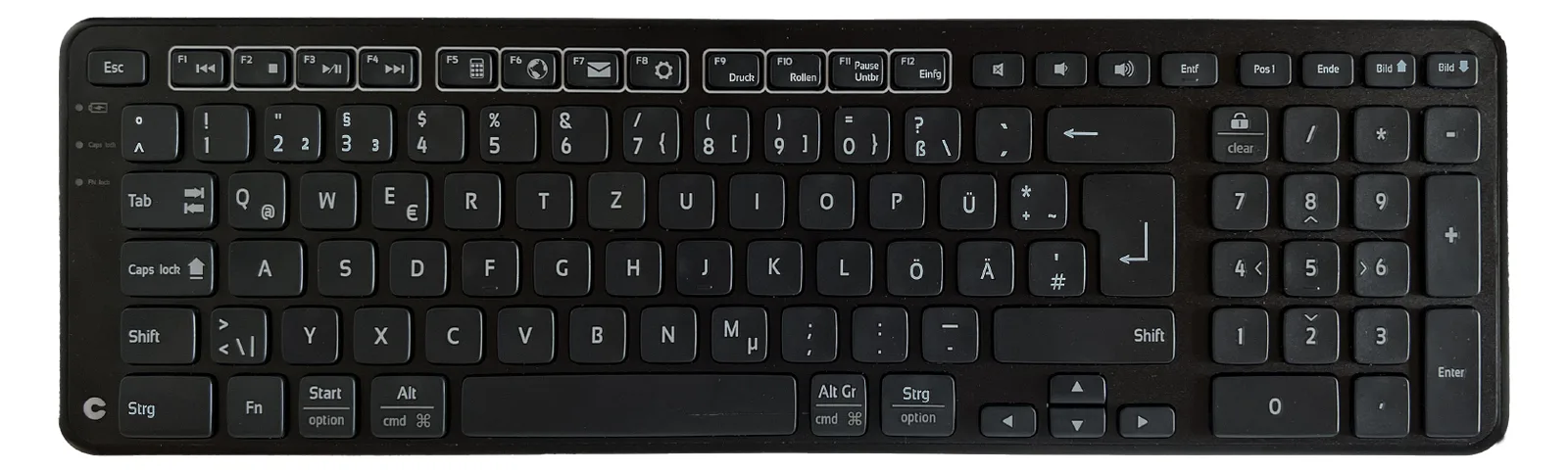 Contour Balance - Tastatur - kabellos - USB, 2.4 GHz Schwarz - TL: Deutsch, QWERTZ, Ansicht 2