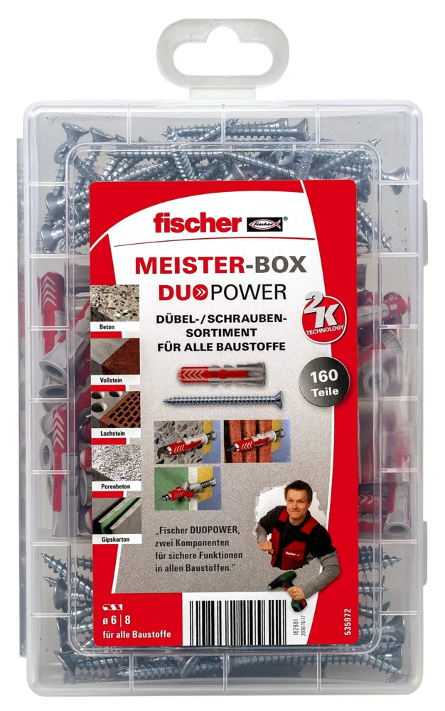 fischer 535972 - Spreizdübel - Beton - Metall - Kunststoff - Grau - 80 Stück(e) - Box, Ansicht 4