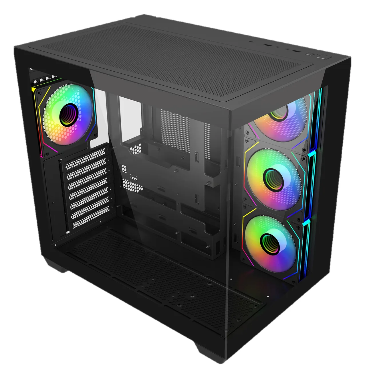 Cooler Master Elite 681 - Mid tower - ATX - Seitenteil mit Fenster (gehärtetes Glas) - Schwarz, Ansicht 2