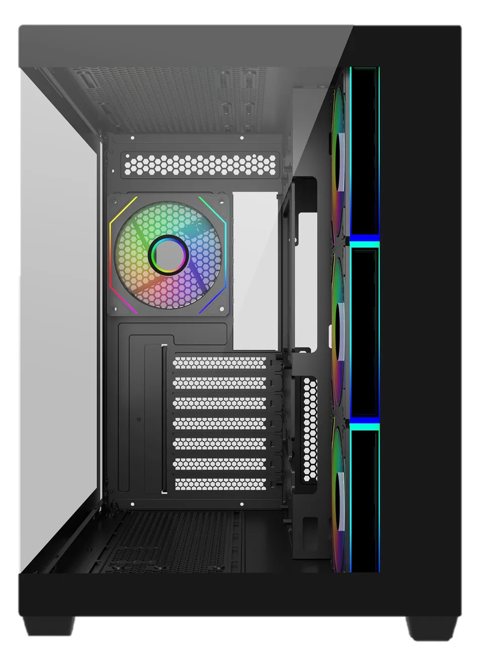 Cooler Master Elite 681 - Mid tower - ATX - Seitenteil mit Fenster (gehärtetes Glas) - Schwarz, Ansicht 3