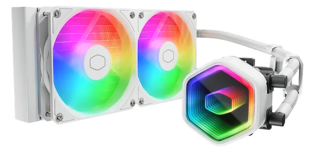 Cooler Master MasterLiquid 240 Core II - Prozessor-Flüssigkeitskühlsystem - Kühlergröße: 360 mm - Weiß, Ansicht 2