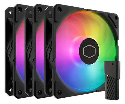 Cooler Master SickleFlow Edge 120 - Gehäuselüfter - 120 mm - Schwarz (Packung mit 3), Ansicht 2