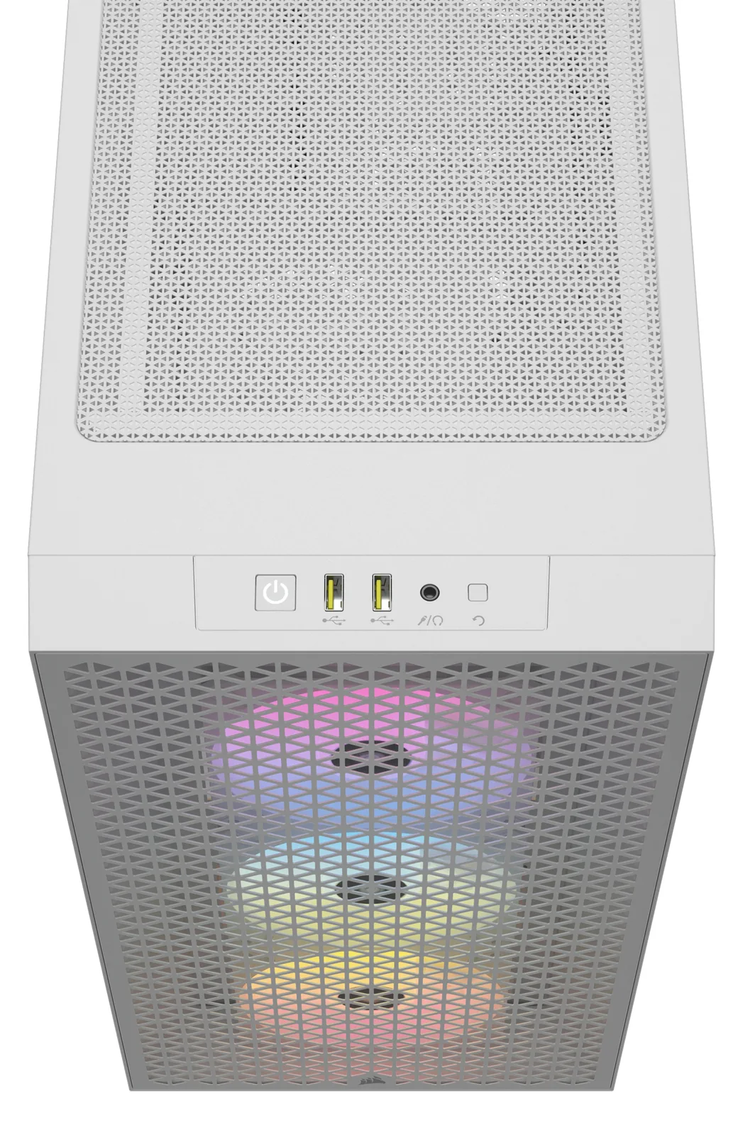 Corsair 3000D RGB Tempered Glass Mid-Tower White, Ansicht 3