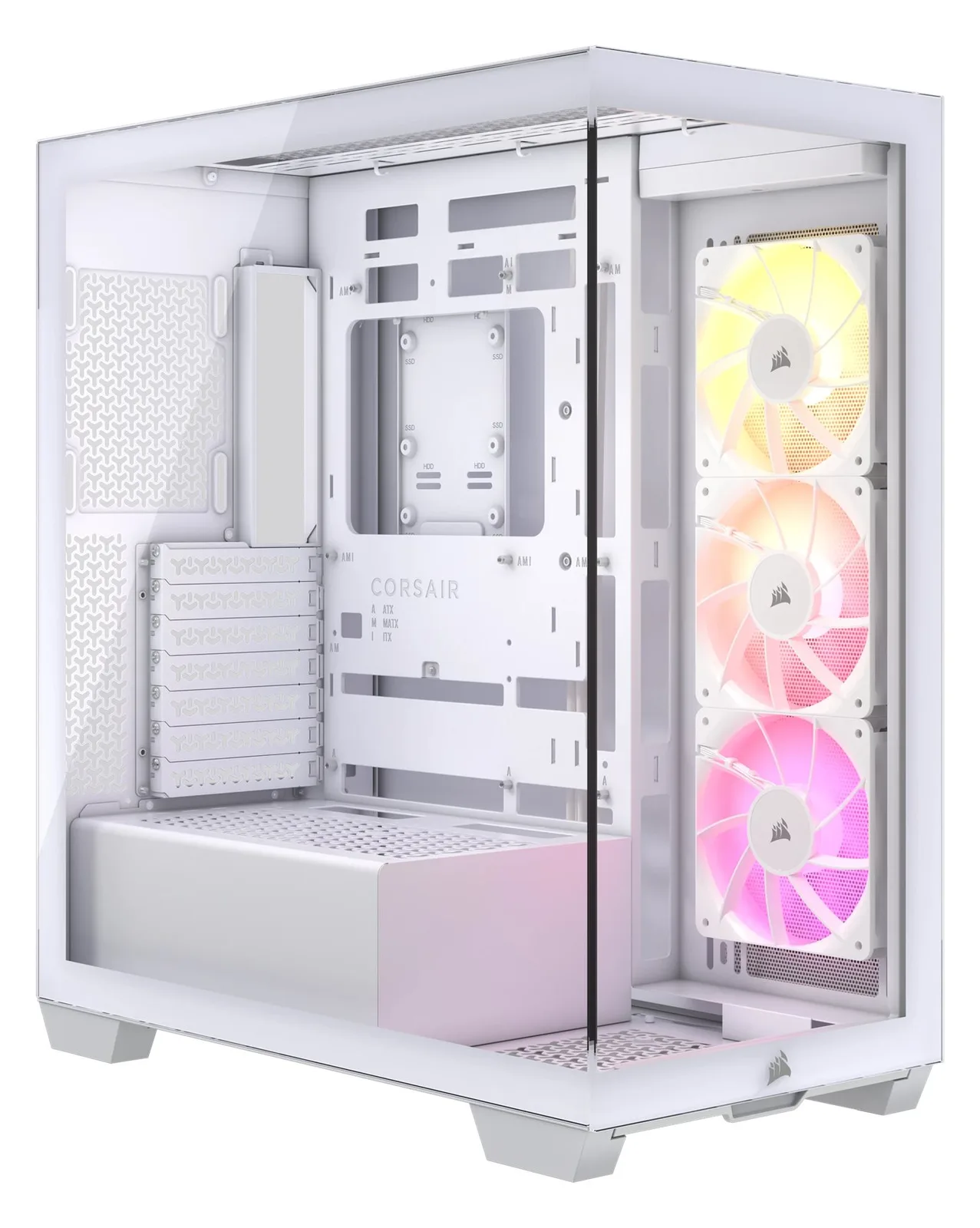 Corsair 3500X ARGB - Mid tower - E-ATX - Seitenteil mit Fenster (gehärtetes Glas) - Weiß, Ansicht 3