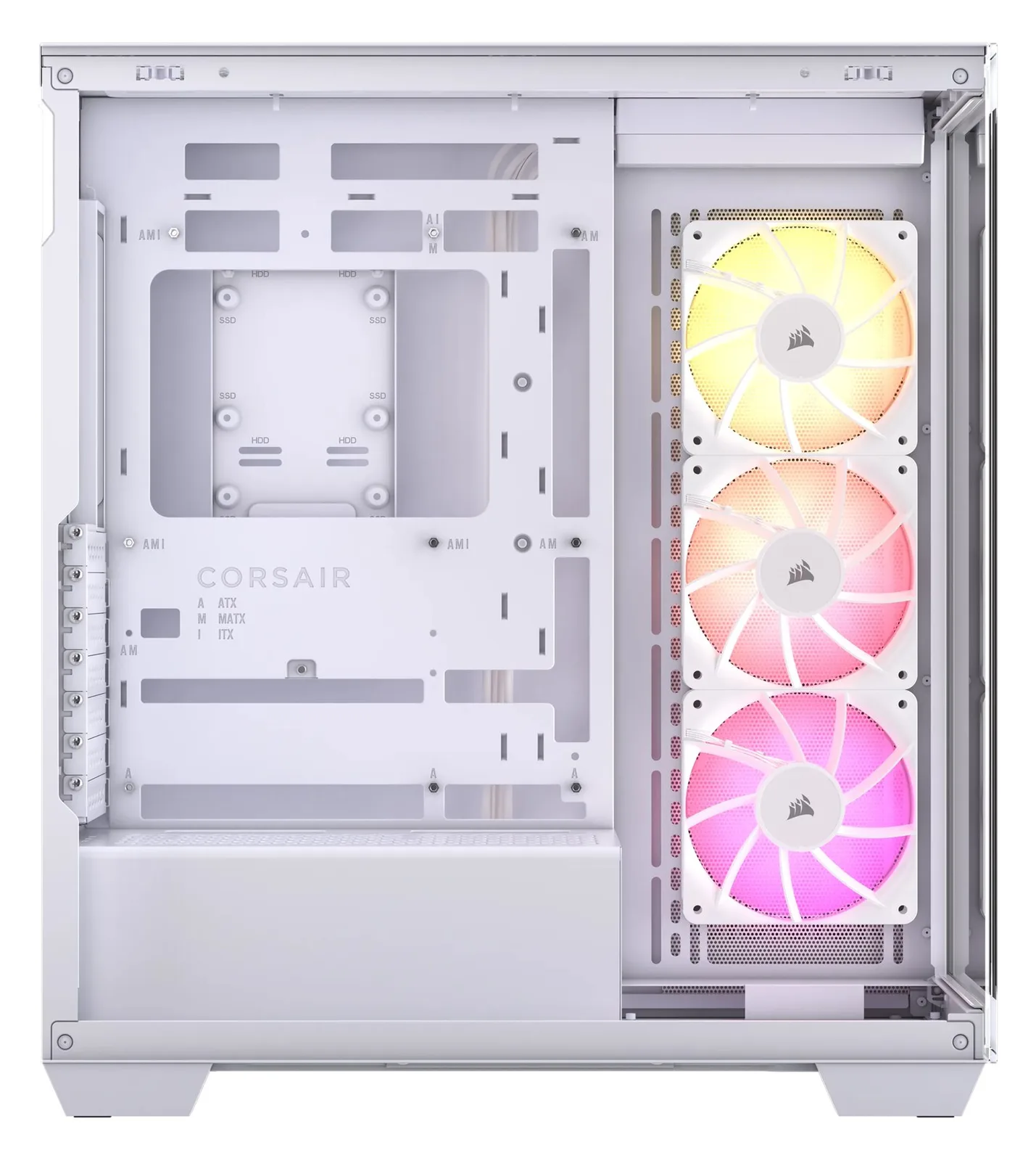 Corsair 3500X ARGB - Mid tower - E-ATX - Seitenteil mit Fenster (gehärtetes Glas) - Weiß, Ansicht 4