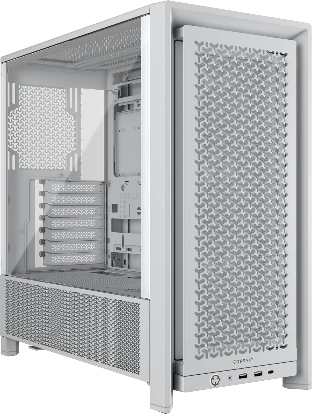 Corsair FRAME 4000D RS - Midi-Tower Gaming - E-ATX - Seitenteil mit Fenster - keine Spannungsversorgung (ATX) - weiß von LumaTech