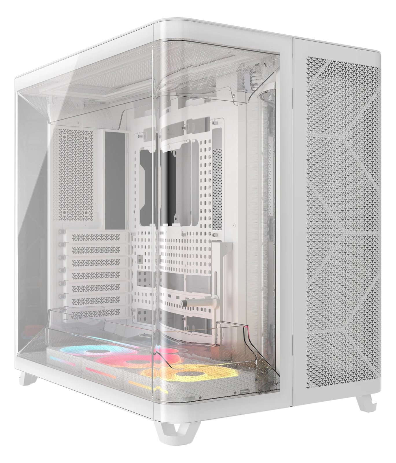 Corsair Geh Midi Air 5400 LX-R LINK Tempered Glass White - Tower - ATX von LumaTech