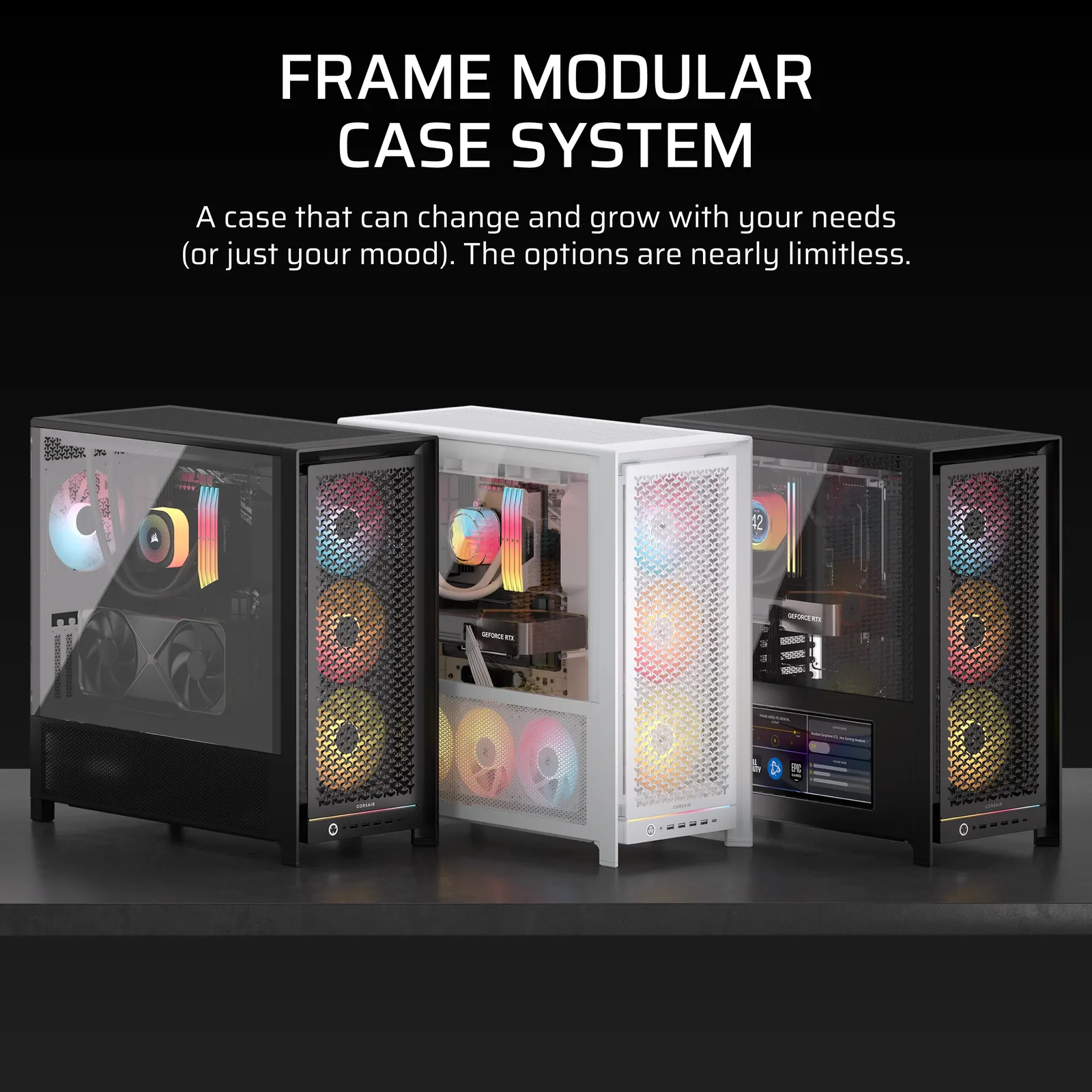 Corsair Geh Midi Frame 5000D RS ARGB Airflow Case White - Tower - ATX, Ansicht 2