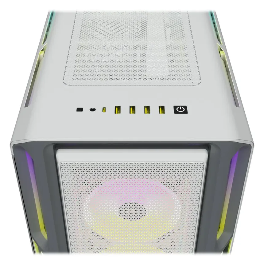 Corsair iCUE 5000T RGB - Mid tower - E-ATX - Seitenteil mit Fenster (gehärtetes Glas) - Weiß, Ansicht 3
