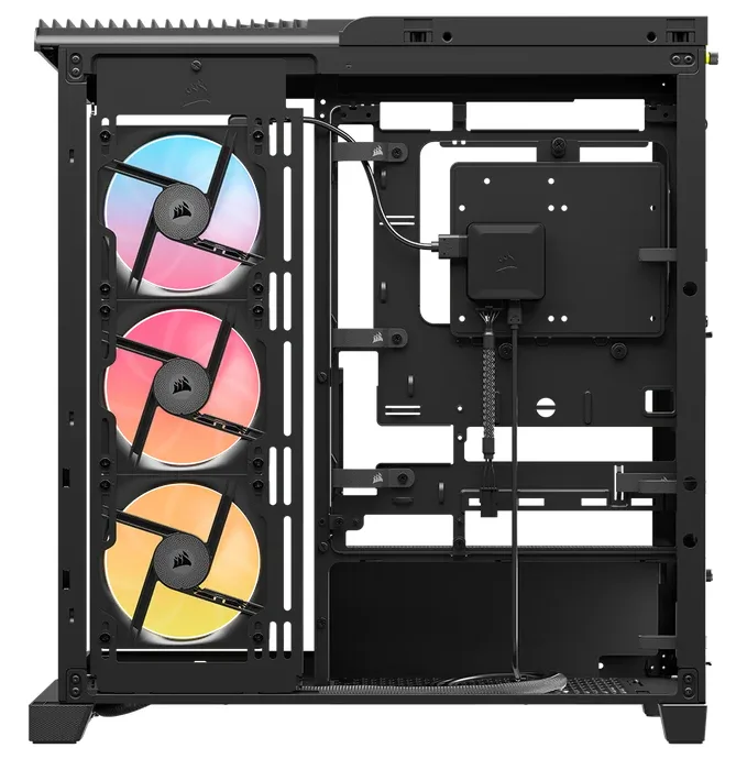 Corsair iCUE LINK FRAME 4500X LX-R RGB - Mid tower - E-ATX - Seitenteil mit Fenster (gehärtetes Glas) - Schwarz, Ansicht 3