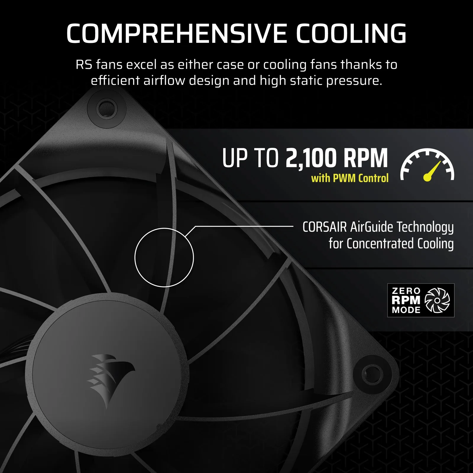 Corsair Lüfter 120*120*25 RS120 PWM Triple Pack, Ansicht 4