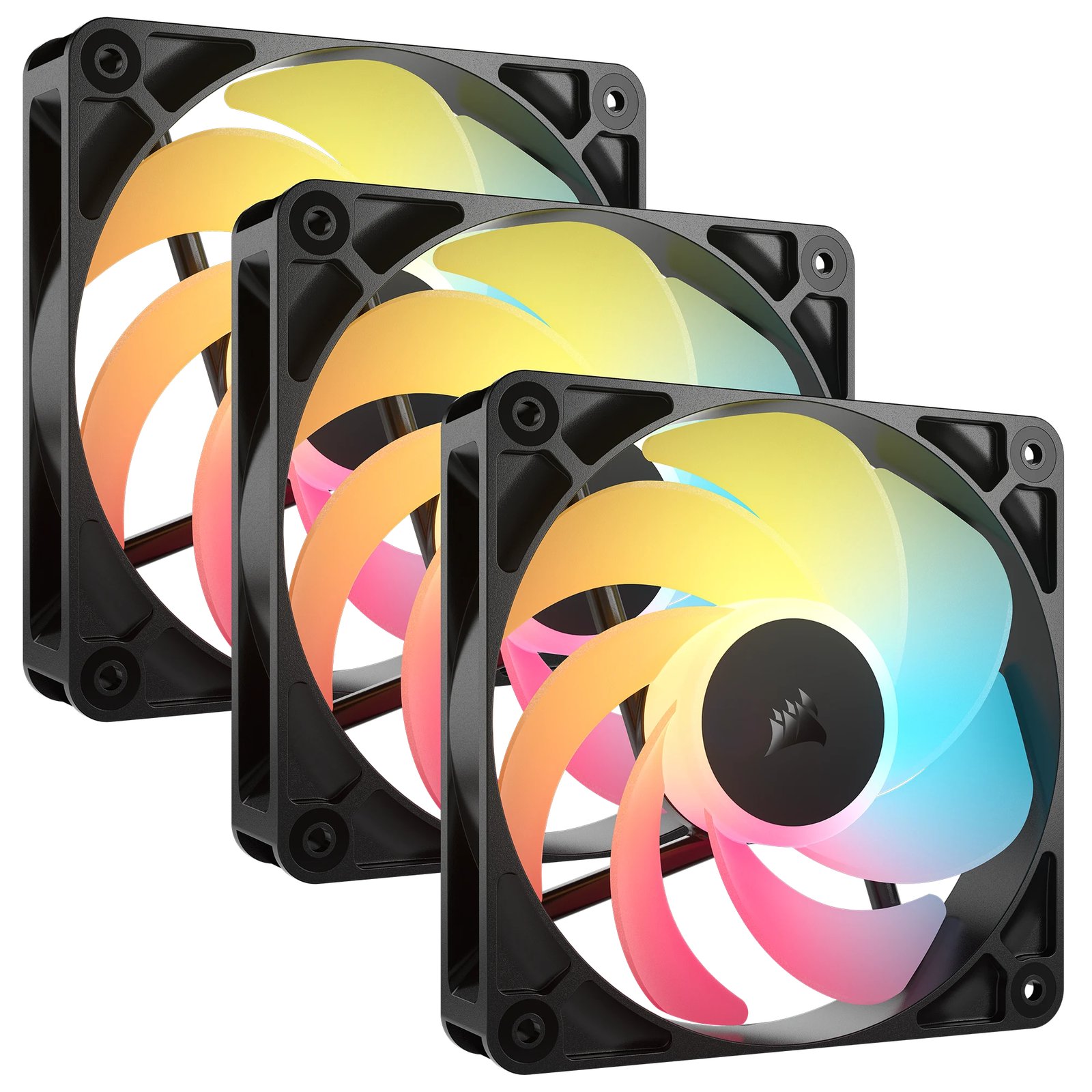 Corsair RS120-R - Gehäuselüfter - invers - 120 mm - Schwarz (Packung mit 3) von LumaTech
