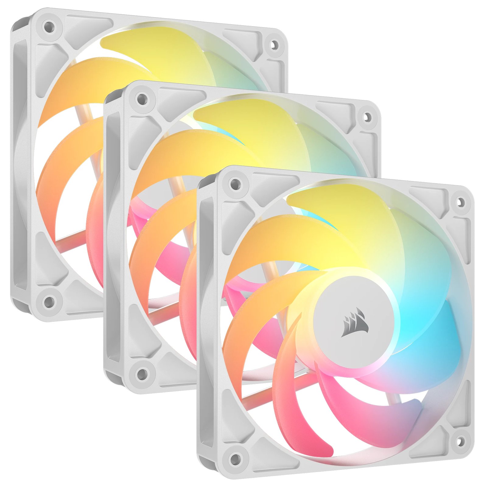 Corsair RS120-R - Gehäuselüfter - invers - 120 mm - weiß (Packung mit 3) von LumaTech