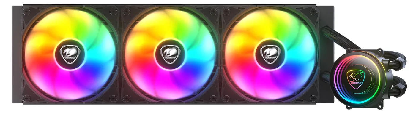 Cougar CPU Wasserkühlung Poseidon Elite 360 ARGB Schwarz - AMD Sockel AM3 (Ph. II/Ath. II) - AMD Sockel AM4 (Ryzen), Ansicht 2