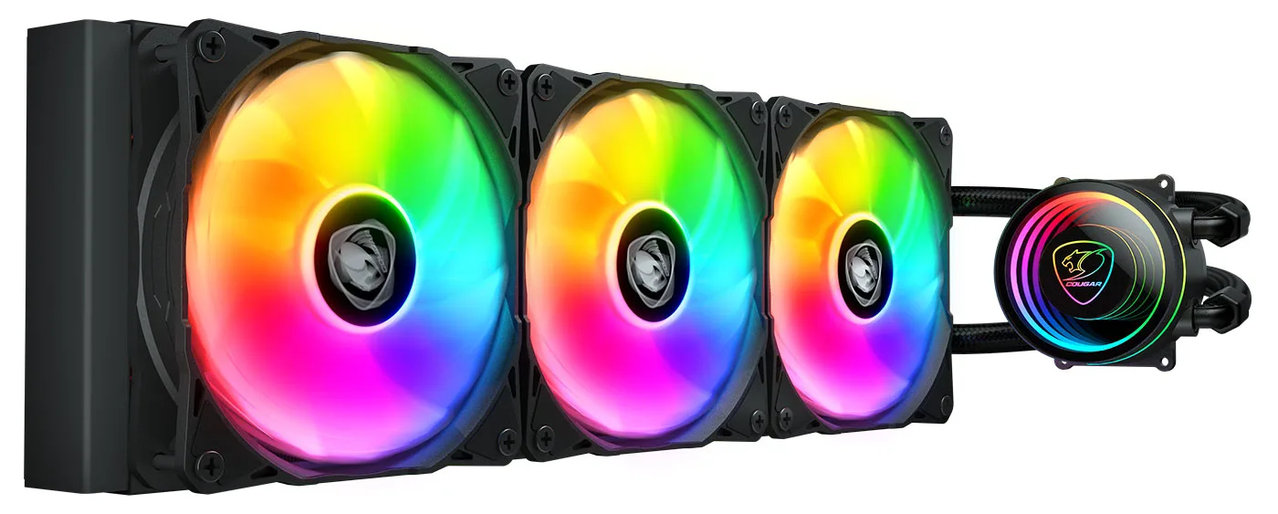 Cougar CPU Wasserkühlung Poseidon Elite 360 ARGB Schwarz - AMD Sockel AM3 (Ph. II/Ath. II) - AMD Sockel AM4 (Ryzen), Ansicht 3