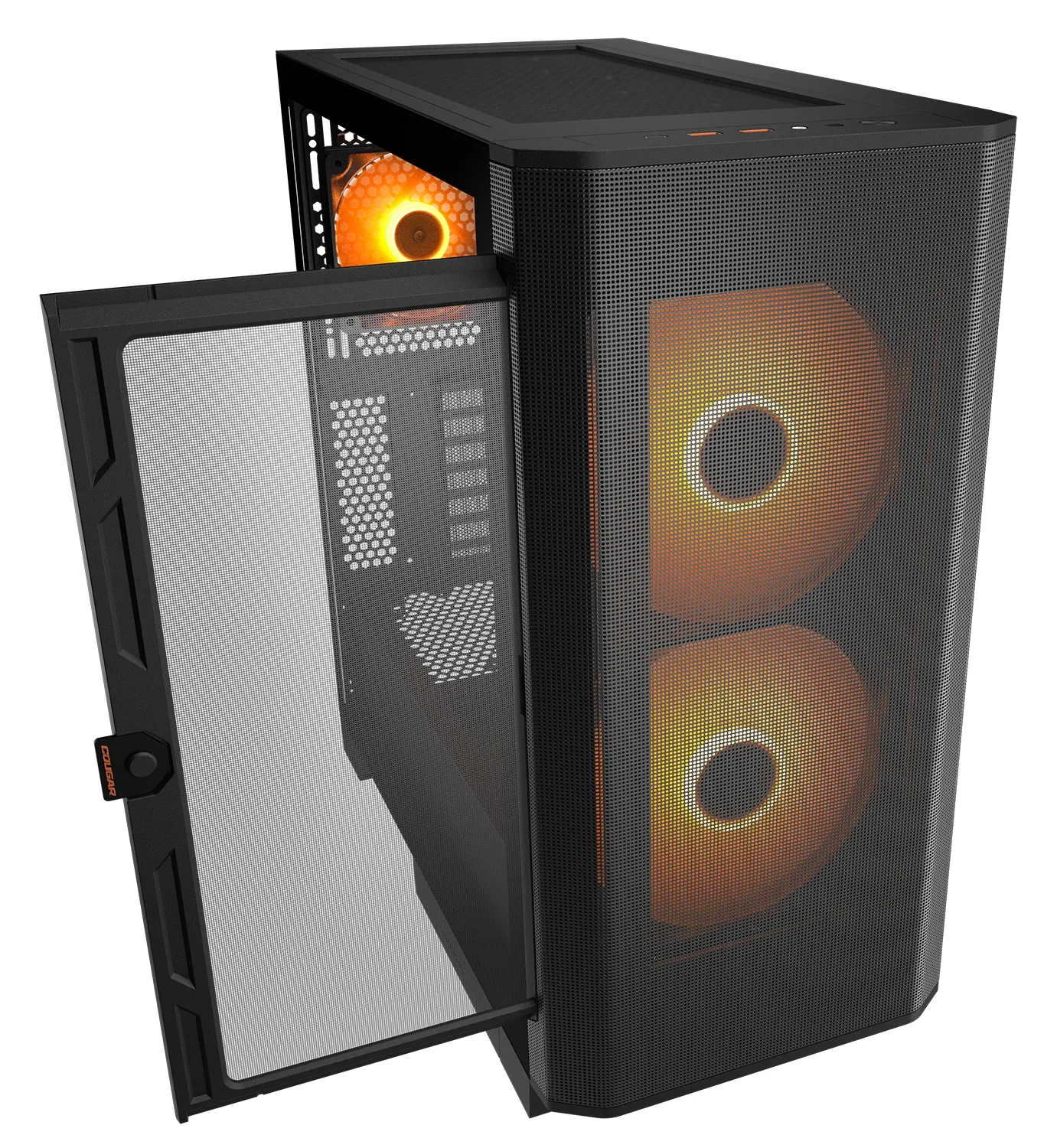 Cougar Gehäuse Midi-Tower Airface FLO ARGB Schwarz - Midi/Minitower - ATX, Ansicht 4