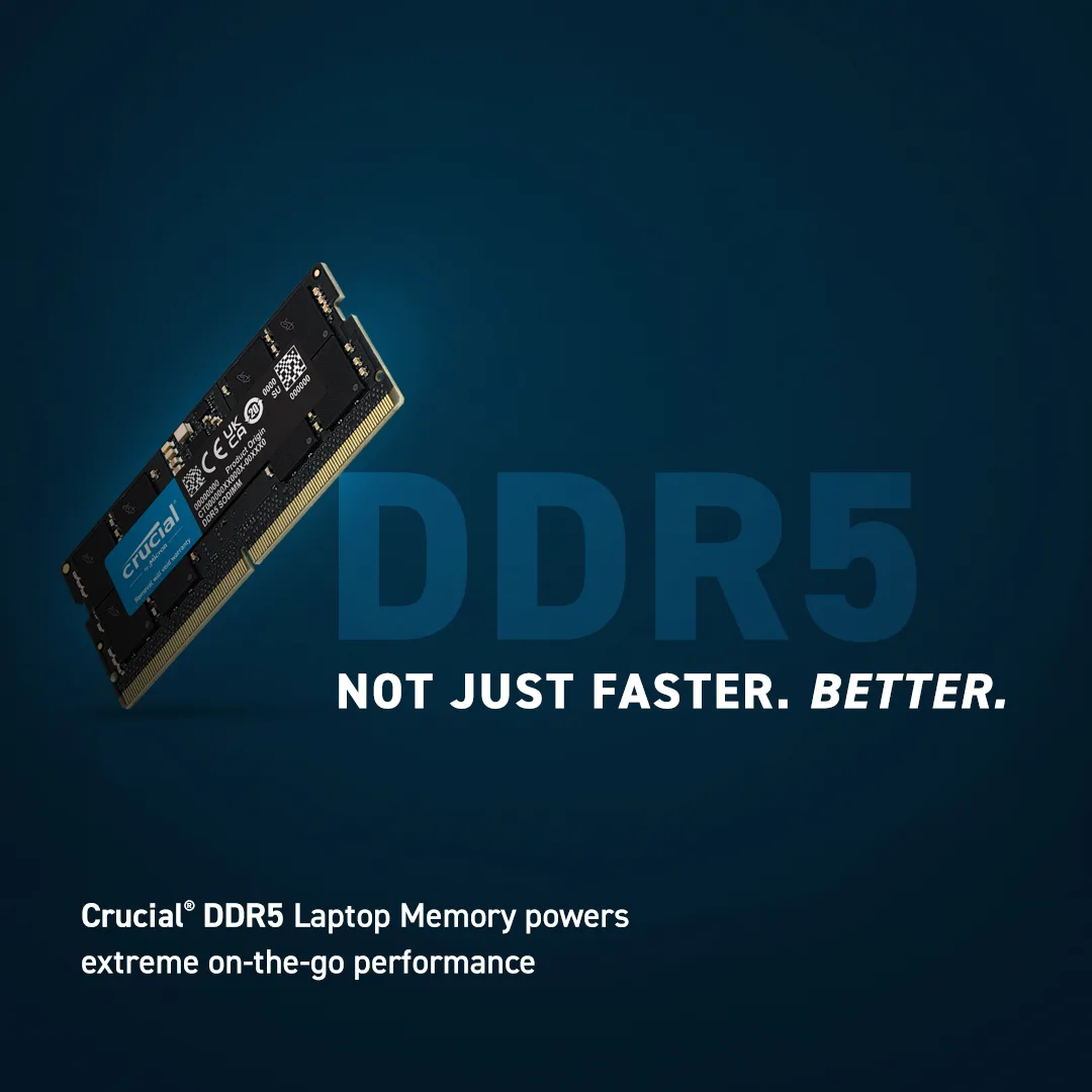 Crucial DDR5 - Modul - 16 GB - SO DIMM 262-PIN - 5600 MHz, Ansicht 2