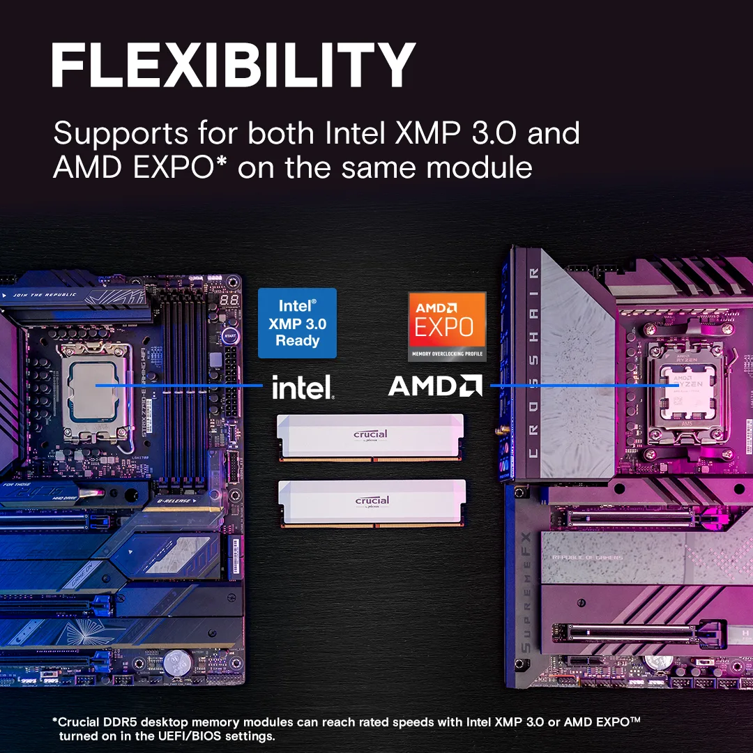 Crucial Pro - Overclocking Edition - DDR5 - Kit - Weiß, Ansicht 3