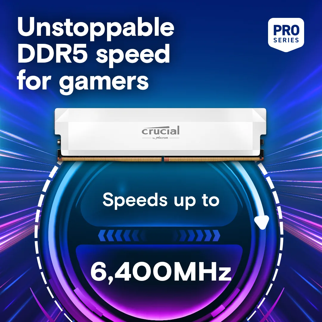 Crucial Pro OC - DDR5 - Kit - 64 GB: 2 x 32 GB - weiß 3200 MHz, Ansicht 2