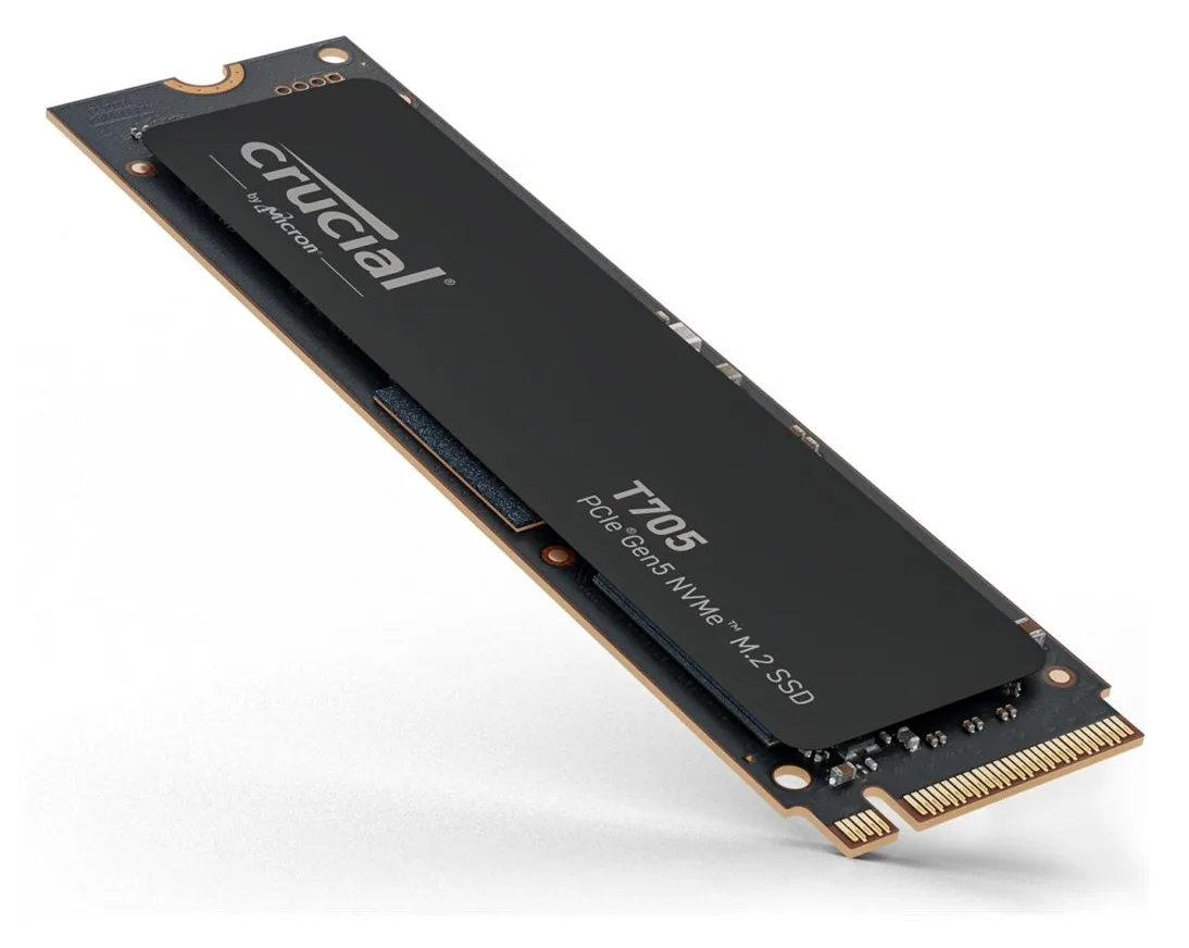 Crucial T705                 1TB PCIe Gen5 NVMe M.2 SSD, Ansicht 3