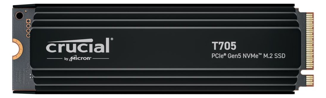 Crucial T705 with heatsink   1TB PCIe Gen5 NVMe M.2 SSD