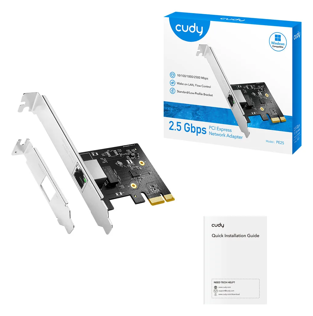 CUDY PE25 - Eingebaut - Kabelgebunden - PCI Express - Ethernet, Ansicht 4