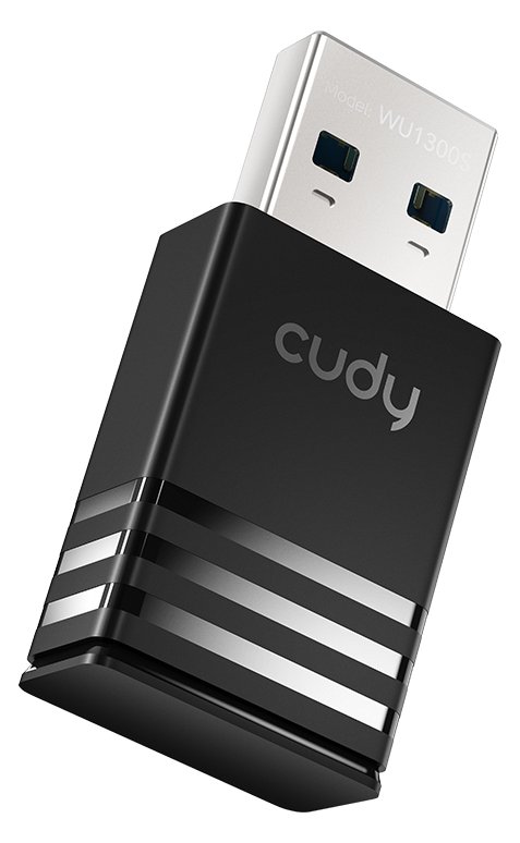 CUDY WU1300S - Kabellos - USB - WLAN - Wi-Fi 5 (802.11ac) - 867 Mbit/s - Schwarz