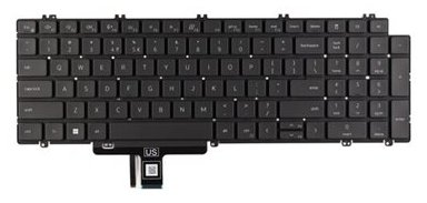 Dell  Ersatztastatur Notebook - hinterleuchtet - TL: UK, QWERTY