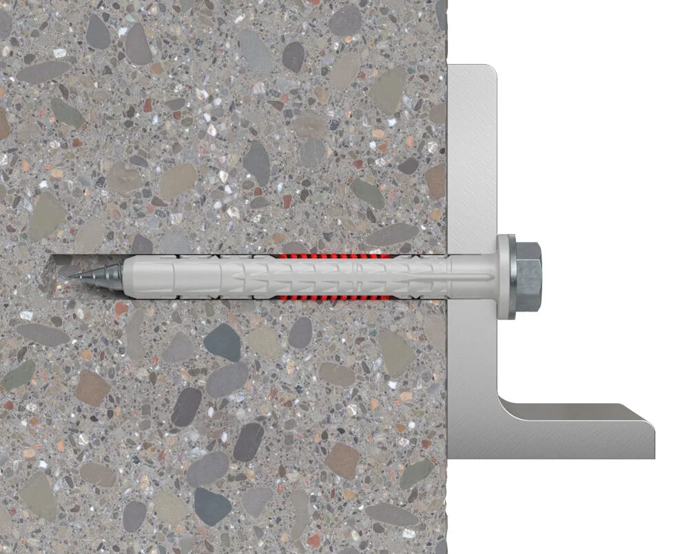 fischer 562167 - Spreizdübel - Beton - Gipsblock - Mauerwerk - Nylon - Grau - Verzinkter Stahl - Torx, Ansicht 4