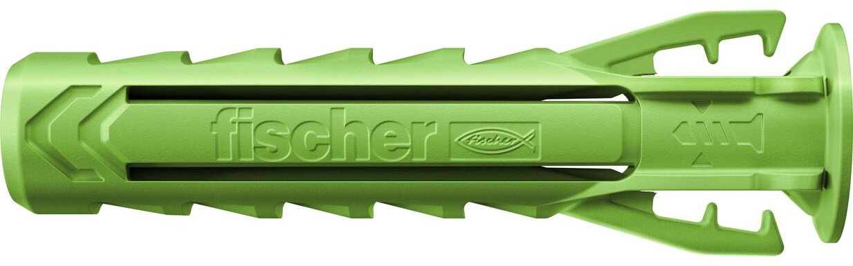 fischer 567809 - Spreizdübel - Autoklaven-Porenbeton - Mauerziegel - Beton - Gipsblock - Grün - 8 mm - 40 mm
